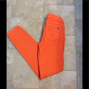 Michael Kors orange skinny jeans size 0